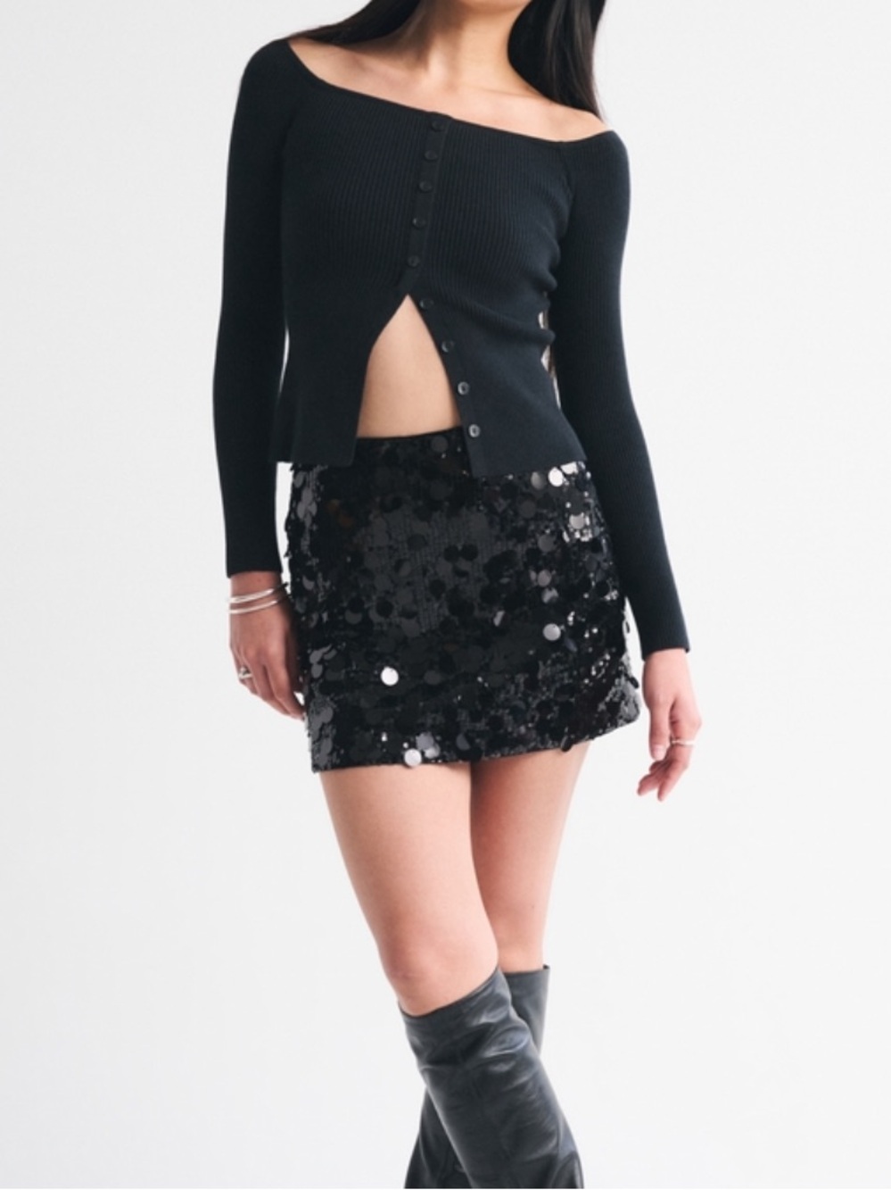 Abercrombie Scarlett Sequin Mini Skort